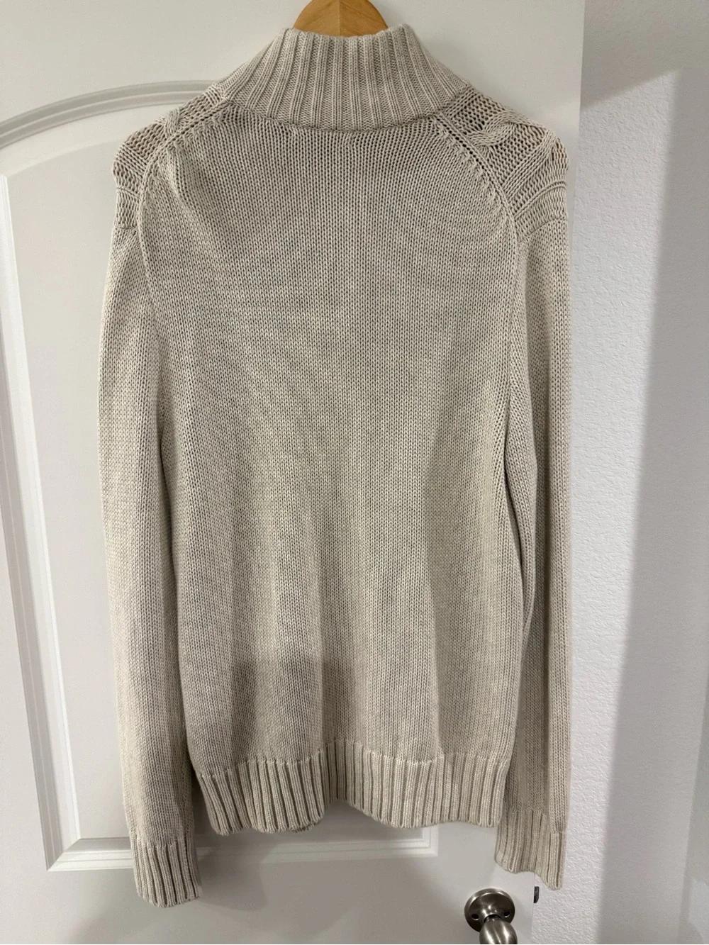 Banana Republic Men's Cable-Knit Sweater - Cream
